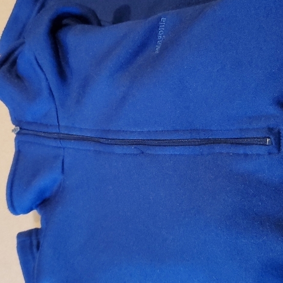 Patagonia blue pullover green collar. 100% Capilene Polyester. Vintage M - Picture 6 of 10